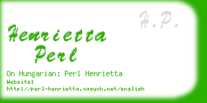 henrietta perl business card
